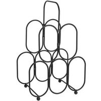 Стойка винная Promstore 42449 Подставка на 5 бутылок Соты, 2 уровня 39X28X18cm