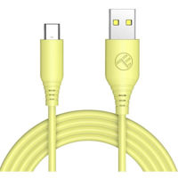 Кабель для моб. устройства Tellur TLL155400 Cable silicone USB to Type-C, 3A, 1m, yellow