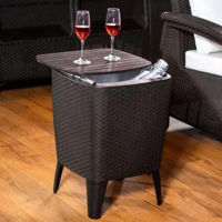 Mobilier pentru grădină Hydro S Masuta cu spatiu de racire Capri, 41.5x41.5x58, Wengue