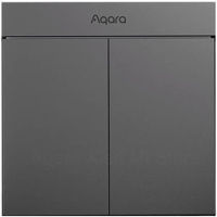 Întrerupător electric Aqara ZNQBKG25LM Grey H1M - 2 клавиши (c нулём) квадратный подрозетник