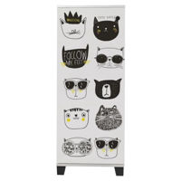 Полка для обуви Trendy Pisicile Filinta, Albe 50x127x38cm
