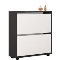 Raft pentru încălțăminte Mobildor-Lux Leo 70x27x86H cm Anthracite/White