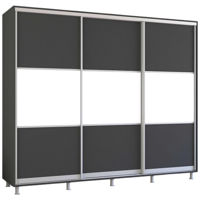 Dulap Mobildor-Lux Aron uși glisante din PAL orizontal (270x60x200H cm) Anthracite