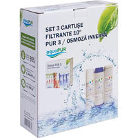 Cartuș filtre de tip-curgere AquaPUR Set 3 cartuse filtrare 10" PUR3/RO - AQUA07000810003