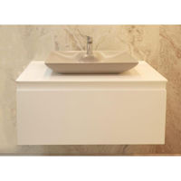 Шкаф под умывальник Bayro подвесной Wings 800 под столешницу белый мат