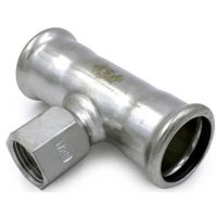 Запорная арматура Inox Pres Тройник из нержавеющей стали F 35x1" (56726)