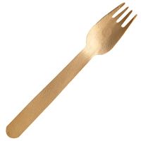 FURCULITA LEMN, biodegradabila, 16cm, 100buc, NATURESTAR, FM