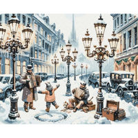Картина по номерам BrushMe BS53841 40*50 cm (în cutie) Odată pe o stradă înzăpezită