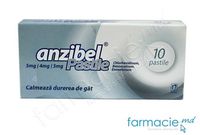 Anzibel® pastile 5 mg + 4 mg + 3mg  N10