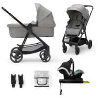 Сărucior pentru copii KinderKraft NEWLY 4IN1 KSNEWL00GRY400I MINK PRO MOONLIGHT GREY