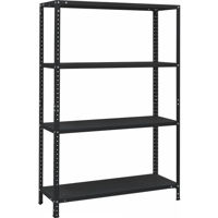Cтеллаж складской УХЛ-МАШ МС-Ч 1450x1000х400 Стеллаж модульный (4 полки) Чёрный