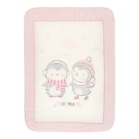 Super soft baby blanket 110/140 Love Pingus Pink