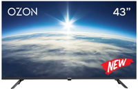 Телевизор 43" LED SMART TV OZON H43S7000R, 1920x1080 FHD, Android TV, Black