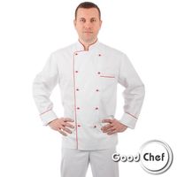 Куртка для повара мужская с красной или синей окантовкой