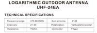 cumpără UHF-24EA - Activa Directional Logperiodic HDTV aerial ANTENA TV în Chișinău 