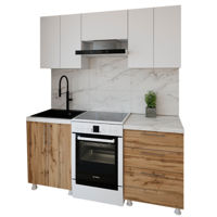 Мебель для кухни Smartex (30046) K2 180сm Alb+Stejar inchis