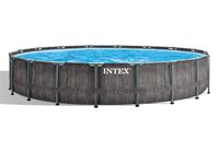 Каркасный бассейн Intex GreyWood Premium, 24311л, Тёмно-серый, 26744