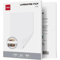 Плёнка для ламинирования Deli DLET174, A4, 100 мkм, 100 листов