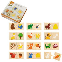 Головоломка Viga 51607 Joc de puzzle Ce mănâncă animalele? 24 elem.