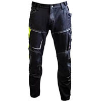 Спецодежда Profmet 365690 Брюки, S, 60% полиэстер / 40% хлопок T400, 280 г/м², CORDURA, чёрный/неоново-жёлтый