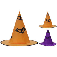 Декор Promstore 33849 Palarie vrajitoare Halloween, 33X30cm, poliester