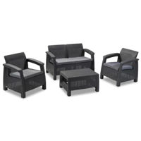 Садовая мебель Hydro S Комплект садовой мебели Novara, 4 персоны, цвет антрацит