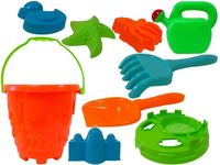 Set de jucarii si sita pentru nisip in caldarusa 9buc, 13X34cm