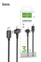 Hoco X77 Jewel 3-in-1 charging cable Type-C to iP/Micro/Type-C