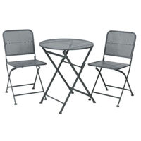 Садовая мебель Holland 50629 Комплект мебели 3ед: стол D60, H70cm и 2стула 38x41xH78cm