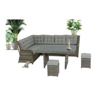 Mobilier pentru grădină SunYard Set coltar Baretta 1005 cafeniu (perne - cappucino)