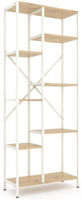 Cтеллаж складской Nex Home Raft metalic Loft Cascade 1780x700x300mm, 7 nivele, PAL, White / Oak Artisan