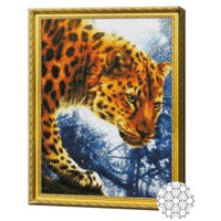 Tablou pe numere Art Gallery GA86325 Mozaic cu diamante Leopard 40x50cm