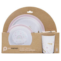 Посуда для кормления Premaman PRF64Y-CCC-UNQ Set de vesela Chase the Rainbow, 5 piese