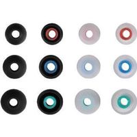 Accesoriu pentru aparat mobil Hama Silicone Replacement Ear Pads, size S - L, 12 pieces, black/transparent 122681