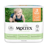 Гипоаллергенные эко-подгузники Moltex Nature Midi 3 (4-9 kg) 33 шт