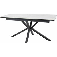 Masă Signal Logan Ceramic 160(200)*90 bialy/czarny mat