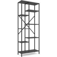 Cтеллаж складской Nex Home Raft metalic Loft Cascade 1780x700x300mm, 7 nivele, PAL, Anthracite/Anthracite