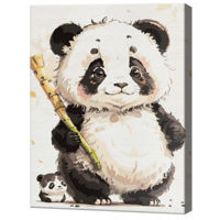 Картина по номерам Art Gallery EX8355 Panda cu flaut 30x40cm Eco