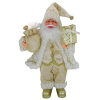 Новогодний декор Promstore 20072 Mos Crăciun, 30cm, Golden Christmas cu cadouri