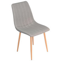 Scaun Evelin di Costacurta XR-154WO, Металл (текстура дерево)/Ткань, Light Grey-3 (rogojka)