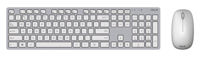 Wireless Keyboard & Mouse Asus W5000, Ultra-thin, Metal-like finish, Silent, 1xAA/2xAAA, White