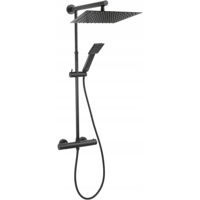 Panou de duș Ferro NP75SQ-TRV7U-BL black termostatica