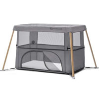 Манеж KinderKraft MOVI KCMOVI00WOD0000 grey&wood