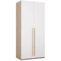 Шкаф Mobildor-Lux Умный дом (1,0x0,56x2,0H м) с перекладиной для вешалок Sonoma/белый