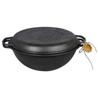 Казан Maysternya Ceaun din fonta Uzbec WOK 12L cu capac-tigaie (V12CPWOK-CTG)