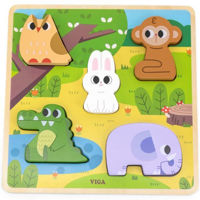 Головоломка Viga 44663 Puzzle tactil Animalele din pădure, 5 elem.