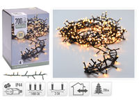 Luminite de Craciun "Fir" 700LED alb-cald, 14m, cablul verde