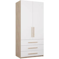 Шкаф Mobildor-Lux Smart-Home (0,90x0,56x2,0H м) с полками и ящиками Sonoma/Белый