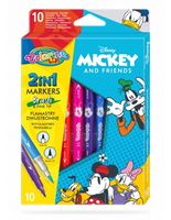 Набор фломастеры 2 в 1, 10 цветов - Colorino Disney Mickey Mouse