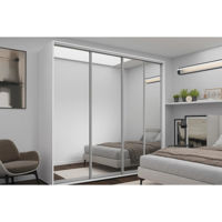 Dulap Nex Home Dulap cu uși glisante, 240x60x220cm, Oglinda, Alb